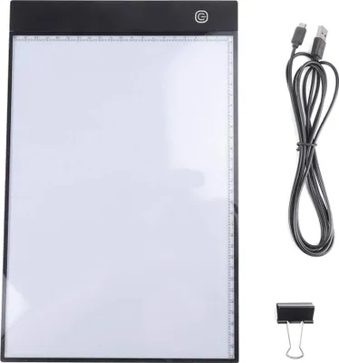 Obrázok produktu pre Svetelná podložka A4 LED na kreslenie s 3 nastaviteľnými úrovňami jasu - diamantová maľba - umelec - skicovanie - maľovanie - animácia.