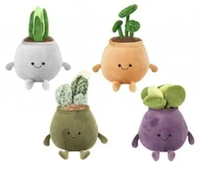 Produktbild von Kawaii Plüschtier Pflanze, kuschelig weich, niedliches Design, 18 cm breit, 13 cm hoch