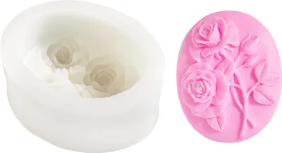 Produktbild von VBS Silikonform Two Roses Seifengießen 65 mL 7.5x9.0x3.5 cm Seifenherstellung