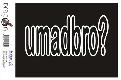 Produktbild von Aufkleber / Autoaufkleber - JDM / Die cut / Auto / OEM - umadbro? 210x100mm weiß - Heckscheibe / Heckscheibenaufkleber