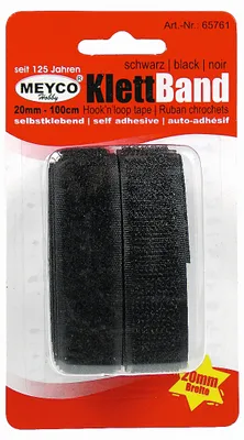 Produktbild von Klettband, selbstklebend Schwarz