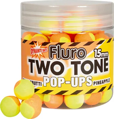 Produktbild von Dynamite Baits Two Tone Fluro 15 mm Tutti Frutti-Ananas Pop up