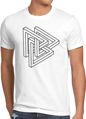 Produktbild von style3 Escher Dreieck Herren T-Shirt sheldon, Größe:4XL, Farbe:Weiß