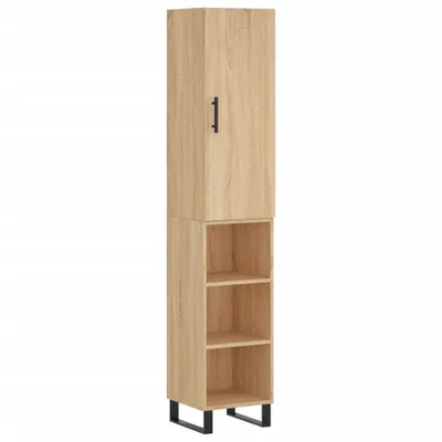 Imagen del producto de Aparador de madera contrachapada roble Sonoma 34,5x34x180 cm
