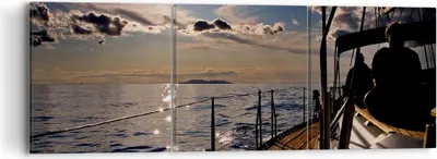 Produktbild von Bild auf Leinwand - Leinwandbild - Kroatien Yacht Segeln Segelboot - 90x30cm - Wand Bild - Wanddeko - Leinwanddruck - Bilder - Kunstdruck - Wanddekoration - Leinwand bilder - Wandkunst - CA90x30-0426