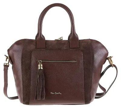 Zdjęcie produktu dla Torebka Ręczna Pierre Cardin Skóra Naturalna Zamek Błyskawiczny Szara Grey UNICA 40x26x17 cm 55105-ANTRACITE