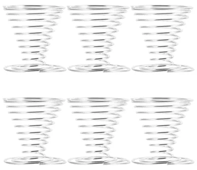 6er Set Edelstahl Eierbecher, flexibel, wiederverwendbar, 4,5 cm