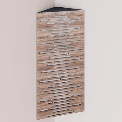 Zdjęcie produktu dla Zestaw 2 sztuk – wąska narożna pułapka basowa z aksamitem | 50 x 23 x 10 cm | Odbicie – izolacja akustyczna | [WAVE – Sonoma | Biały]