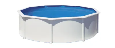 Produktbild von Gre Stahlwandpool in weiß KIT460QGRE, rund, Ø460 x 120 cm