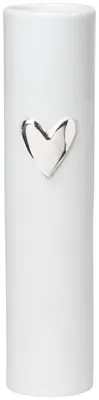 Image de Räder Vase Herz silber D.5,5cm, H.17cm