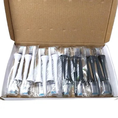 Produktbild von 16 Stück Whitening Clean Ersatzbürsten Kompatibel mit Philips Sonicare Elektrische Zahnbürste, 8er Weiß und 8er Schwarz Aufsteckbürste.