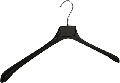 Obrázok produktu pre Vešiak na šaty set 30 ks, široký vešiak na oblečenie, 50 cm, plast, čierna, pre šatník