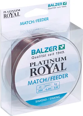 Produktbild von Balzer Angelschnur Platinum Royal Match / Feeder (platin, 200 m) Ø mm: 0,18