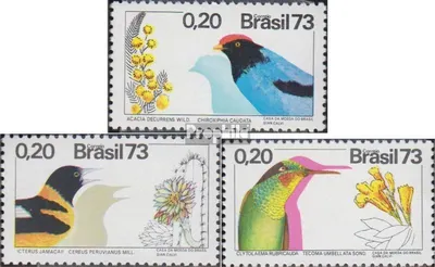 Produktbild von Briefmarken Brasilien 1973 Mi 1368-1370 (kompl.Ausg.) postfrisch Fauna und Flora