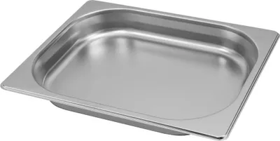 Zdjęcie produktu dla Pojemnik GN na posiłki, gastronomiczny 1/2 Mega-M ze stali nierdzewnej, 325x265x40 mm