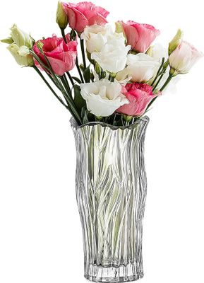 Klare Glasvase, Kristall, dekorative Blumenvase, floraler Pflanzenbehälter, Terrarium, Pflanzgefäß für Heimdekoration, Geschenk Hochzeit, Einweihungsparty, Feiern - Durchsichtig
