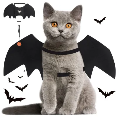 Productafbeelding van Halloween Vleermuisvleugels Kostuum voor Katten
