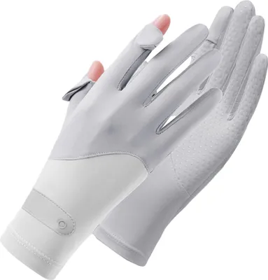 Produktbild von Dünne Sonnenhandschuhe aus Eisseide für Damen und Herren, UV-Schutz, Auto- und Fahrradhandschuhe mit Touchscreen-Finger, rutschfest, atmungsaktiv, Sommer-Outdoor-Handschuhe