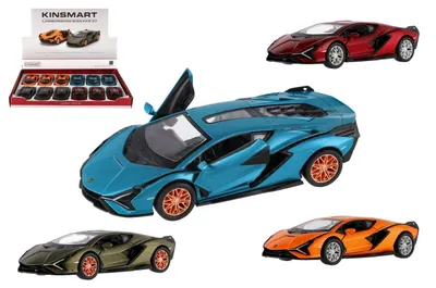 Immagine prodotto di Auto Kinsmart Lamborghini Sián FKP 37 metallo/plastica 13 cm 4 colori a molla 12 pezzi in confezione