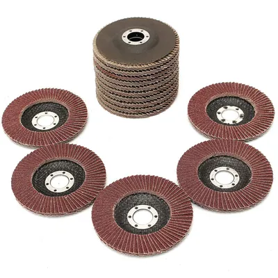 Produktbild von 1x Fächerschleifscheiben 125mm flach Körnung 80 Braun Lamellenscheiben