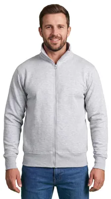 Produktbild von Mivaro Herren Sweatjacke Zipper Basic ohne Kapuze – Stehkragen Sweatshirt Jacke mit Reißverschluss aus Baumwolle - Regular Fit - Zipper Hoodie Look