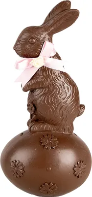 Image de Clayre & Eef Figurine de décoration Lapin 12x10x25 cm Marron Plastique
