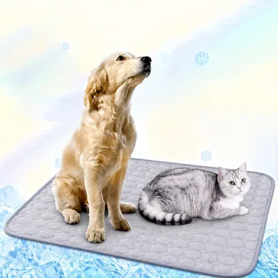 Imagen del producto de Colchoneta refrigerante para perros, autoadhesiva, de 30 x 40 cm, transpirable, ideal para el verano