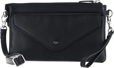 Produktbild von Golden Head Leder Handgelenktasche Umhängetasche Polo RFID Protect Mini-Tasche 8216 Schwarz