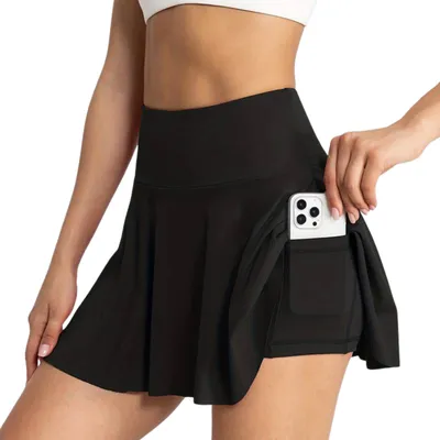 Produktbild von Tenisová sukně - Dámská sportovní sukně s šortkami a taškou - SKORTIFY Black L/XL
