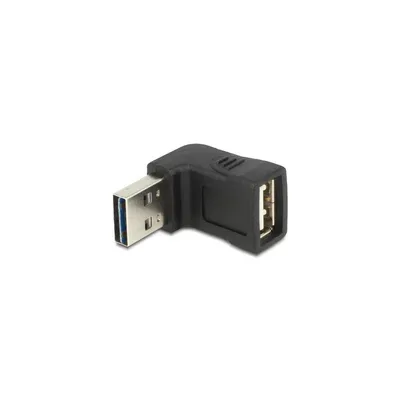 Produktbild von Delock - USB-Adapter - USB (W) zu USB (M) - 90° Stecker - Schwarz