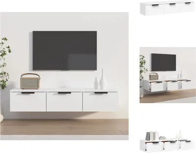 Produktbild von vidaXL Wandschrank Weiß 102x30x20 cm Holzwerkstoff - Wandregale