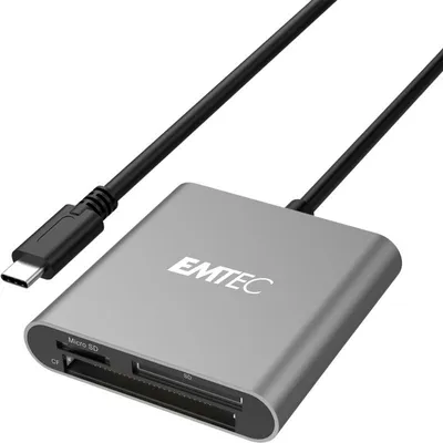 Produktbild von Emtec ECCAREADT610C Kartenleser USB 3.1 Grau
