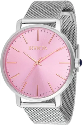 Obrázok produktu pre Invicta Angel 48843 Dámske hodinky - Quartz Strojček - Nerezová Oceľ s Ružovým Ciferníkom - 38 mm