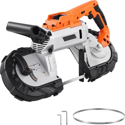 Produktbild von SucceBuy 20V Akku-Bandsäge 127x115mm Schnitttiefe 120m/min Drehzahl Werkzeug