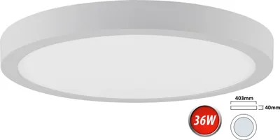 Obrázek produktu pro 36W LED stropní svítidlo studená bílá 2500 lumenů Ø400 mm povrchové svítidlo kulaté stropní osvětlení včetně transformátoru