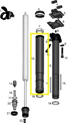 Produktbild von Crankbrothers Highline 1.0 Body 2-Keyway Körper, 31.6mm, 125mm
