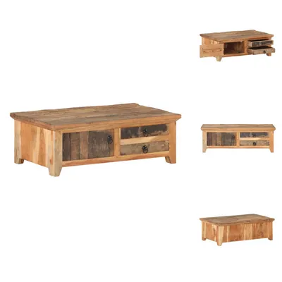 Immagine prodotto di vidaXL Tavolino 90x50x31 cm Legno massiccio riciclato - Tavolini da caffè