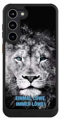 Produktbild von NIVOCASE Hülle für Samsung Galaxy S23+ Handyhülle NIVOcore Case Schwarz Löwe Offizielles Lizenzprodukt TSV 1860 München