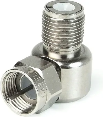 Produktbild von Cabelcon Winkeladapter 90° F-Buchse auf F-Stecker (1 Stück)