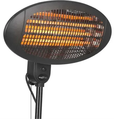 Image de MAXXMEE Chauffage radiant avec pied 2.000W, noir A-Ware