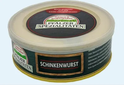 Produktbild von Pfälzer Spezialitäten Schinkenwurst fein Vollkonserve 200g Dose