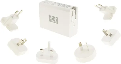 Produktbild von MEANWELL NGE100 Steckernetzteil 100W 5V 12A  2xUSB-A2xUSB-C
