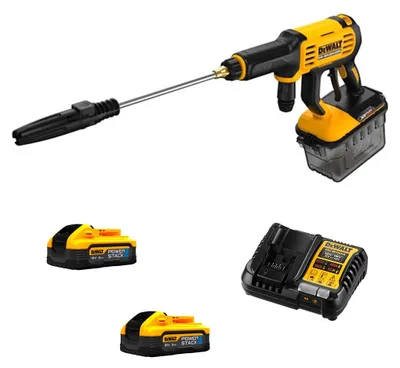Produktbild von Hochdruckreiniger DeWALT DCMPW1000H2-SK (2 x 5,0 Ah Powerstack + DCB1104)