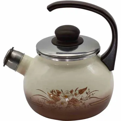 Produktbild von Krüger 180-183000 Flötenkessel 18cm, 2,0l Herbstlaub emailliert, braun