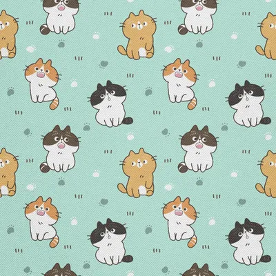 Immagine prodotto di DEKOSTOFFE OUTDOOR OXFORD - Motivo gatti e zampe