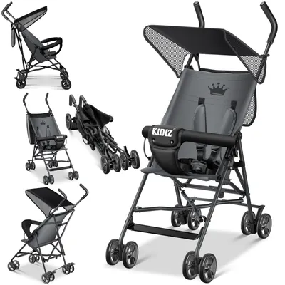 Produktbild von KIDIZ® Kinderwagen CITY Buggy Kinderbuggy klappbar Sportwagen Faltbar 360° 4-Zoll-Räder Inkl. Sonnen- und Regenverdeck zusammenklappbar 5-Punkt-Sicherheitsgurt ab 6 Monate