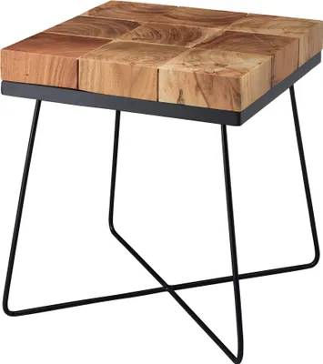Obrázok produktu pre Bočný stolík ZARI 45 x 45 x 51 cm Akáciové masívne drevo s