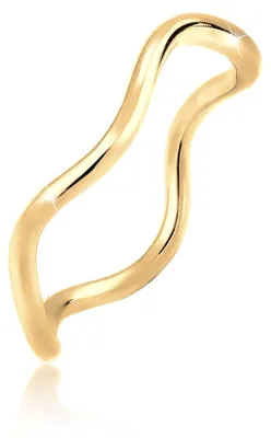 Produktbild von Elli Ring Damen Wellen Minimal Geo in 925 Sterling Silber vergoldet