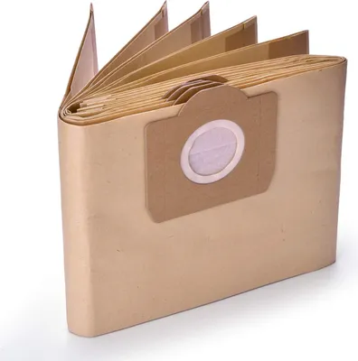 A stack of brown paper vacuum cleaner bags.