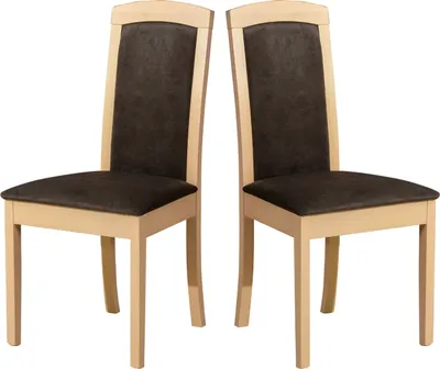 Produktbild von Esszimmerstuhl, Holz Eiche Massiv Stuhl Stühle Küchenstuhl - Set 2x Roma 8 sonoma